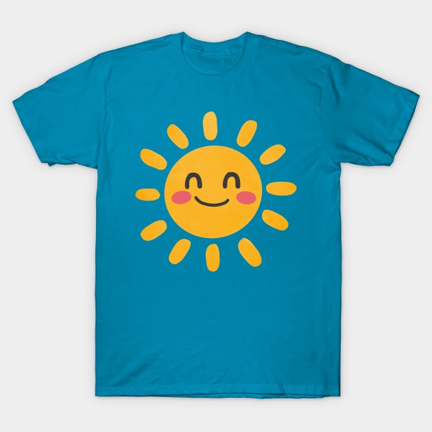 Cute Summer Kawaii Sun T-Shirt by DankFutura